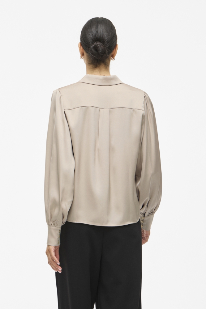 VIENNA RAVENNA L/S BALLOON SHIRT - 14107462 Cement